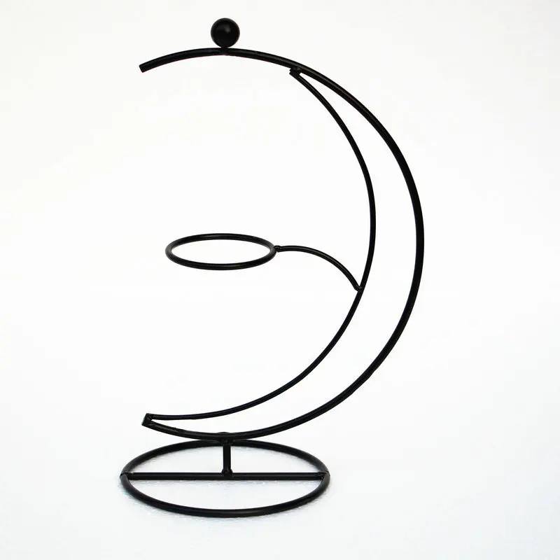 10 шт. черная луна форма маленькая настольная железная ваза крюк для украшения