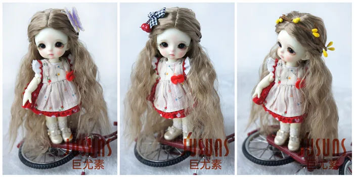 JD119 1/12 1/8 1/6 BJD кукольные парики Длинные Принцесса кудрявый парик Размер 4-5 дюймов 5-6 дюймов 6-7 дюймов синтетический мохеровый парик аксессуары для кукол
