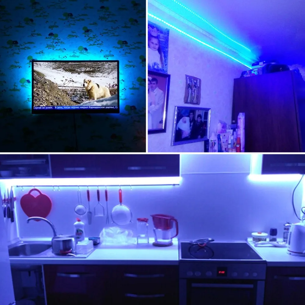 Светодиодная лента 5050 SMD RGB на 12 В постоянного тока гибкая лампа-лента 5 м 600