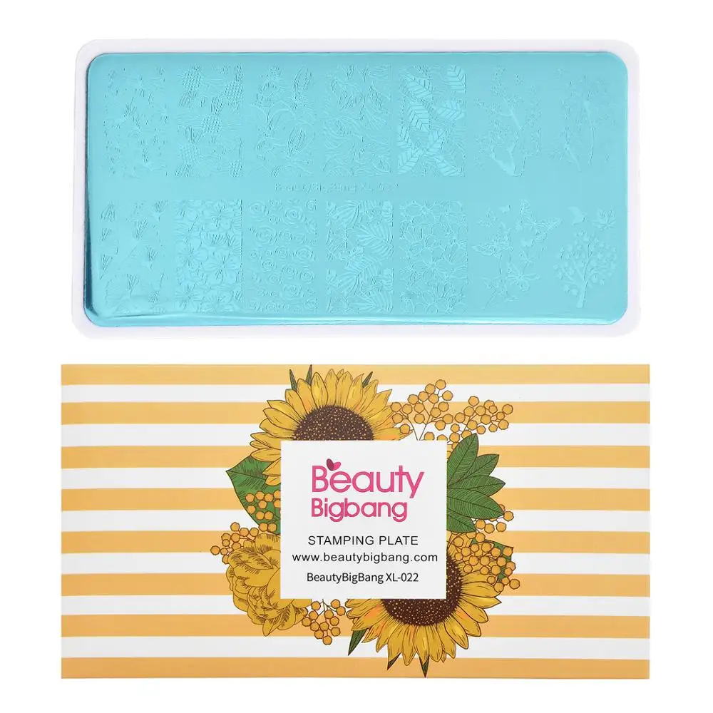 1 шт. BeautyBigBang 6*12 см прямоугольные штампованные пластины для ногтей осенняя Тема