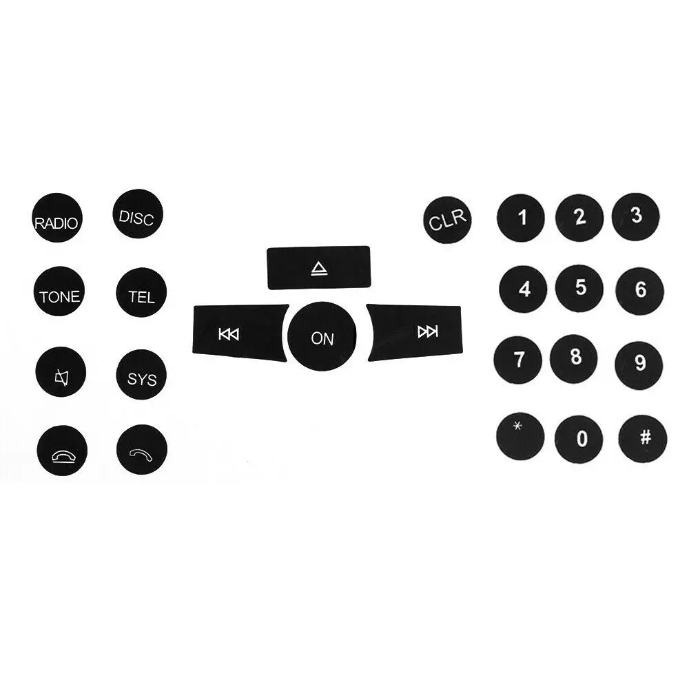1PC/2PC Cars Radio Number Button Repair Stickers For 2007-2014 Mercedes Benz C E GLK W Class | Автомобили и мотоциклы