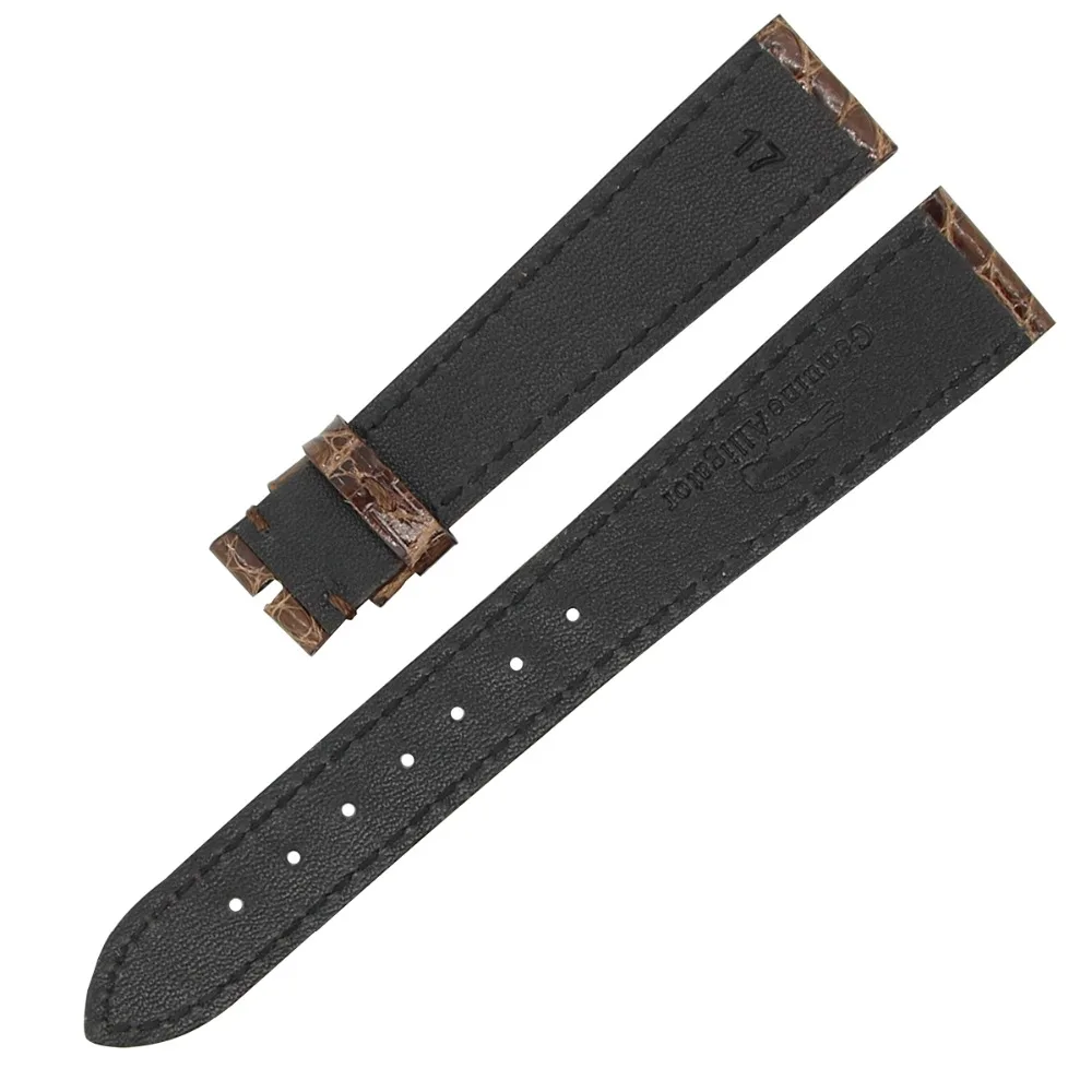 ZLIMSN High Quality Fashion Handmade Skin Round Crocodile Leather Strap For Men's And Women's Universal 16mm 18mm 19mm 20mm 22mm