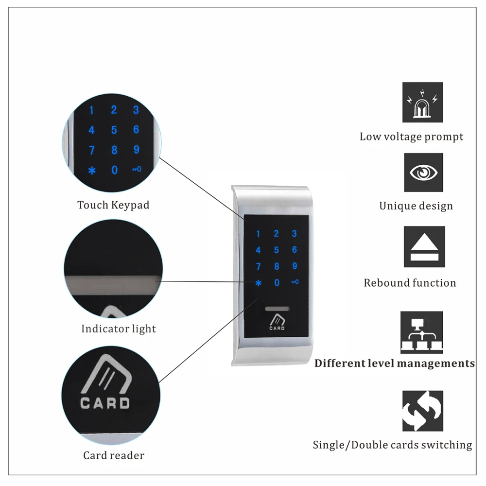 Электронный частный блокировочный замок смарт бесключевая RFID карта сенсорный