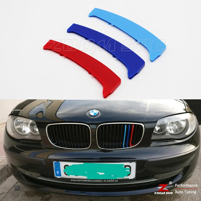 Аксессуары для BMW 1 серии E81 E87 E82 E88 F20 F21 передняя решетка радиатора полосы