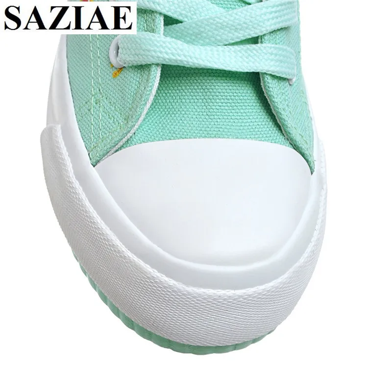 [Saziae] Лидер продаж Женская обувь высокая парусиновая Tenis Feminino Обувь Женские
