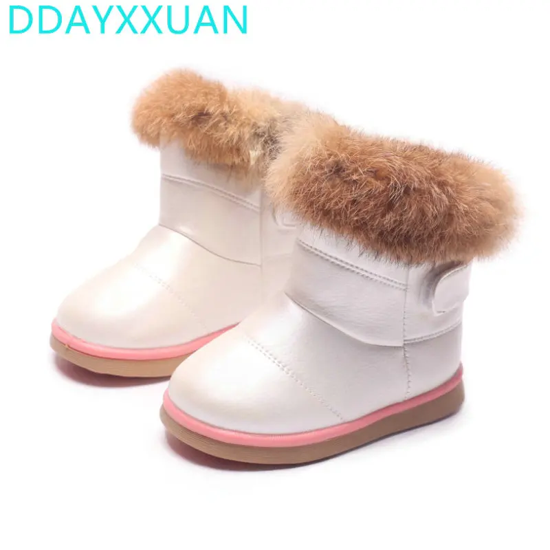 Новинка 2020 зимние плюшевые ботинки для маленьких девочек теплая обувь детская на