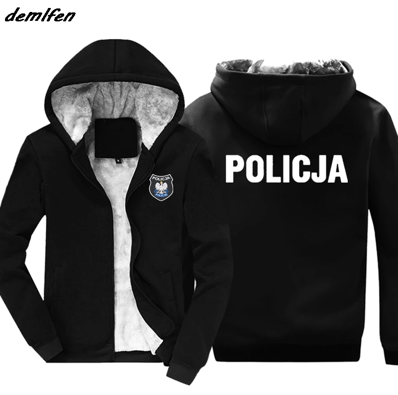 Лидер продаж, модная вдохновленная польская полиция Policja BOA антитеррористическая пиротехническая толстовка с капюшоном для мужчин, сохраняющая тепло куртка, толстовка