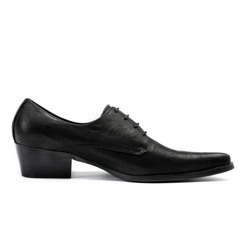 Christia Bella Sapato Masculino Мужские Туфли под платье черные кожаные оксфорды с острыми