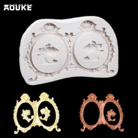 european frame shape fondant cake silicone mold biscuits pastry mould ice cube chocolate candy molds cake decoration baking tool
