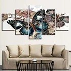 Картины на холсте в рамке HD, настенные картины с цветами, абстрактные цветочные картины, плакат с бабочками, декор для гостиной