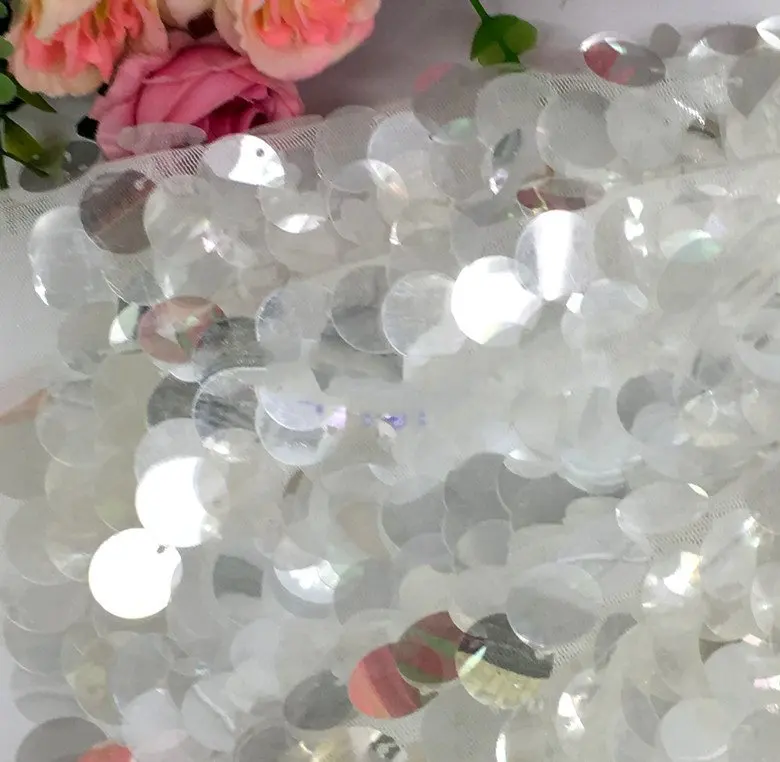 GLace 1Y/лот вафли Блестки Ткань рыбья шкала блесток ткань блестящие пайетки ткань для платья ткань свадебное украшение TX853