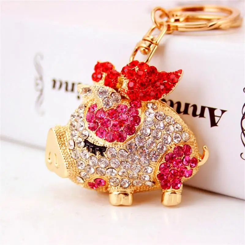 2018 новый бренд свиньи крылья Кристалл Rhinestone Брелки милые брелки держатель