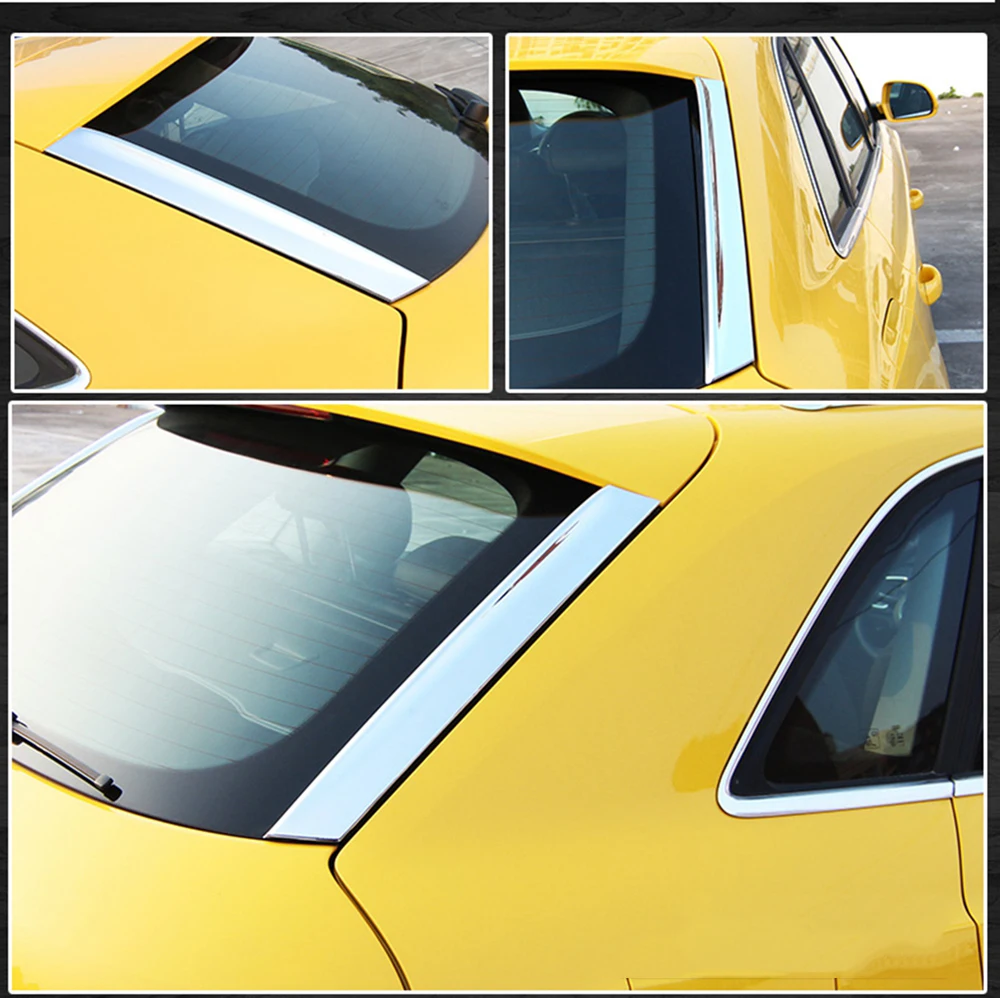 MONTFORD ABS Chrome сторона заднего стекла спойлер крышка планки Molding Garnish украшения для Audi Q3 2013