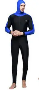 2015 мужчины защита от солнца подводное плавание цельный купальник лоскутные