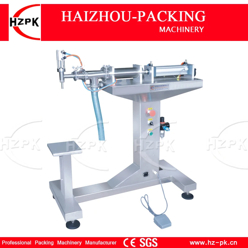

HZPK Vertical Single Head Liquid Filling Machine Electric&Pneumatic For Food Processor Filler Small Packer 1000-5000ml G1LYD5000