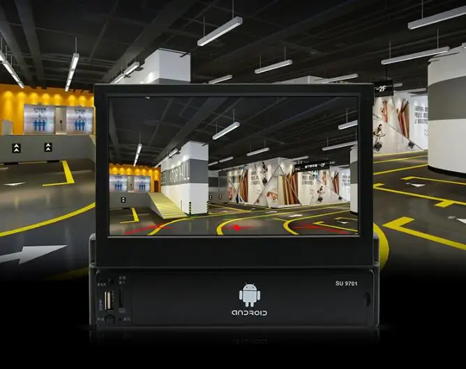 9701 " Android Автомагнитола 1 Din Выдвижной Сенсорный автомобильный dvd-плеер с экраном Стерео 1G+ 16G стерео приемник Wifi Bluetooth