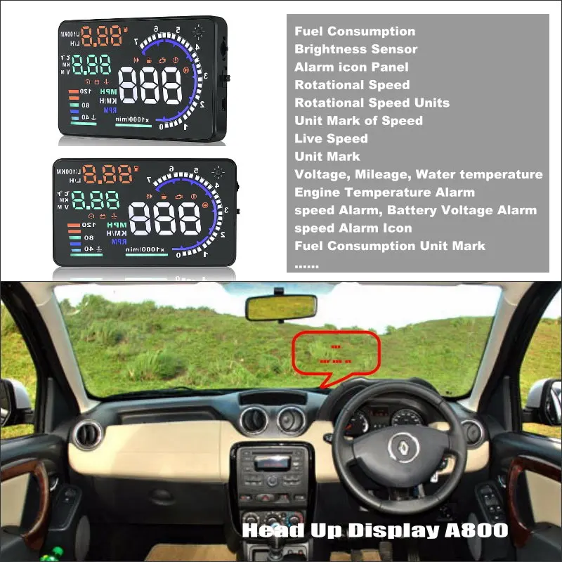 Car Head Up Display For Renault Duster/Dacia Duster/Nissan Terrano HUD Auto Professional Electronic Accessories Plug And Play