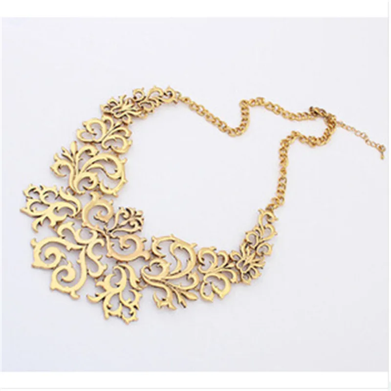 Женское Винтажное колье чокер с полым цветком ожерелье из сплава 3 цвета|jewelry for