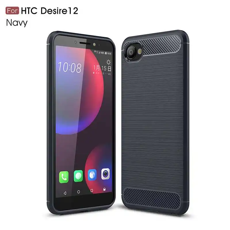 Модный противоударный мягкий силиконовый чехол Mokoemi 5," для htc Desire 12, чехол для htc Desire 12, чехол для телефона - Цвет: Navy Blue
