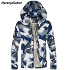 Мужская камуфляжная куртка с капюшоном NaranjaSabor, осенняя брендовая одежда 2020, Весенняя Мужская куртка, Мужская ветровка, верхняя одежда