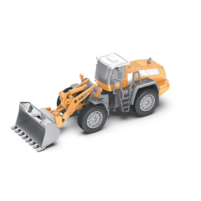 Bulldozer Бульдозер автомобиль+ инженерный дорожный каток+ вилочный погрузчик+ лопата погрузчик легированная головка 1:55 имитационная машина игрушки развивающий подарок - Цвет: Bulldozer