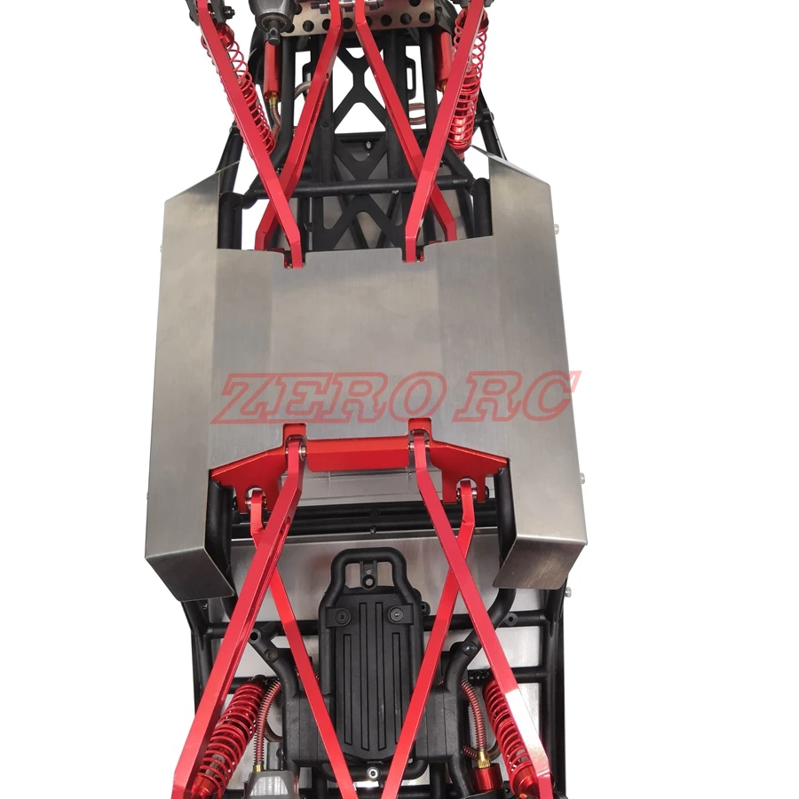 RC 1/10 грузовиков осевой Рейф рулон клетка из нержавеющей дна Защитная панель