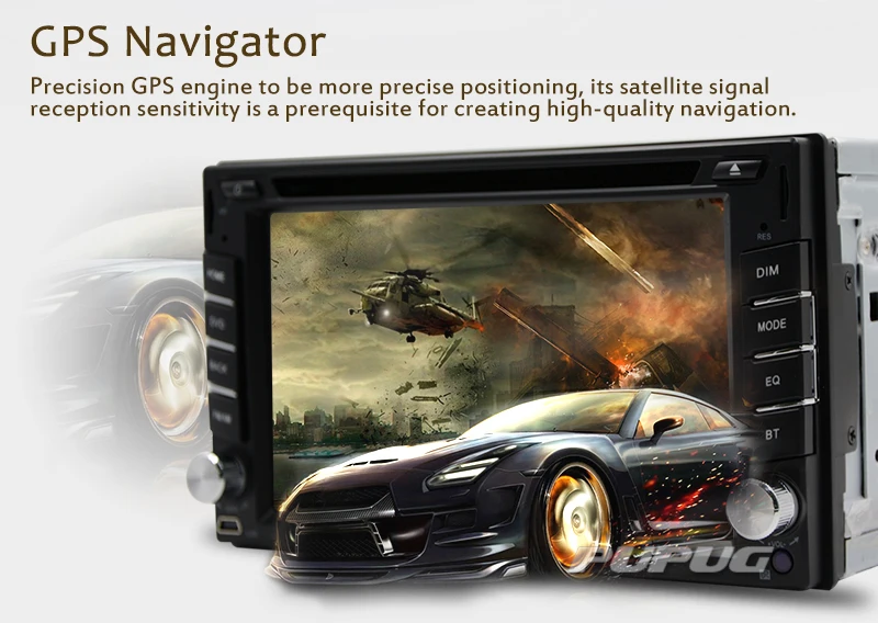 Бесплатная тыловая камера + бесплатная 8 ГБ карта автомобиля двойной Din