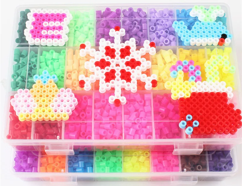48 Цвета 5 мм Perler бисер для детей 3D головоломки игрушки "Сделай своими руками" 4600 шт./компл. Хама бусины образовательных головоломки игрушки предохранитель Pegboard