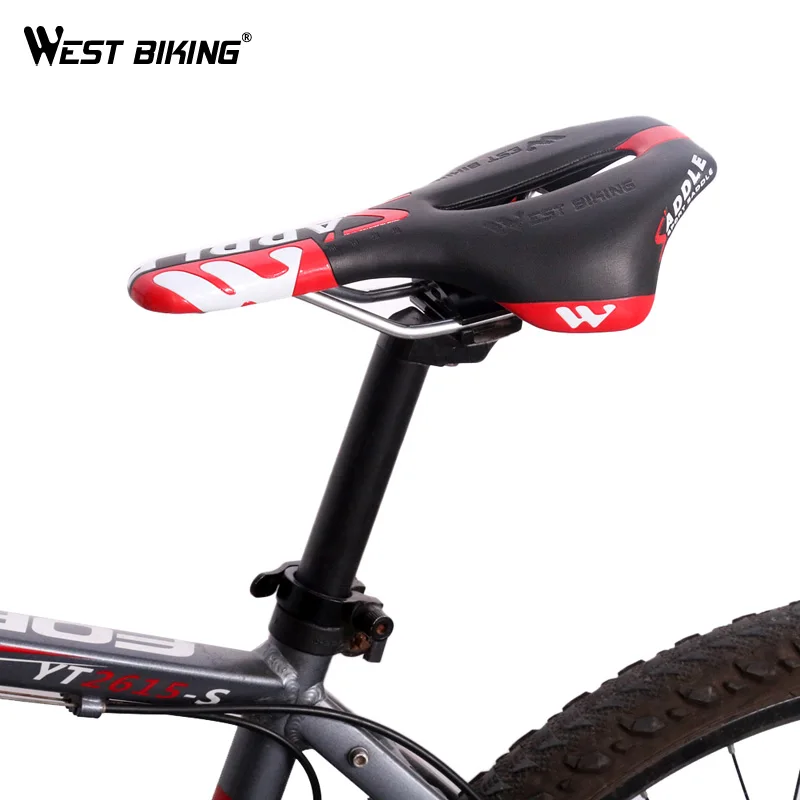 WEST BIKING велосипедное седло, нескользящее велосипедное седло, подушка для сиденья, MTB, полое, горное, красное, велосипедное, велосипедное седло
