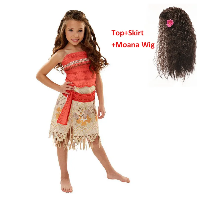 Moana Set-3 PaMaBa Kids Moana/приключенческий костюм; платье для девочек; летняя одежда; комплект одежды принцессы Vaiana; детское платье для костюмированной вечеринки на день рождения - Цвет: Moana Set-3