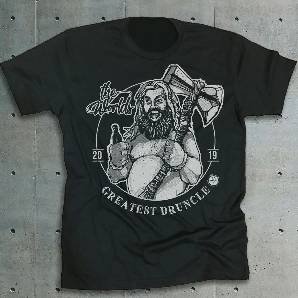 Черный Футболка с надписью «Fat Thor Druncle», «I Love You», 3000, Мстители, «Endgame Tee», «Tony Stark», 3D,, недорогая Мужская футболка с коротким рукавом, топ, футболка - Цвет: Черный