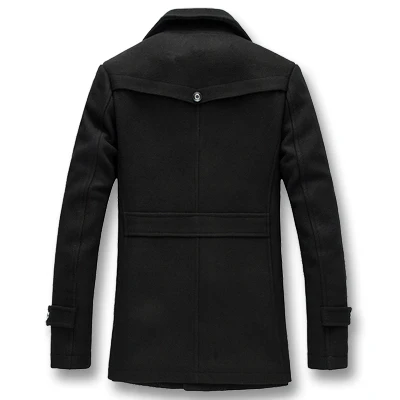 Black ISurvivor, мужские осенние зимние шерстяные парки, куртки, пальто, Jaqueta Masculina, мужские повседневные Модные приталенные куртки на молнии для мужчин - Цвет: Black