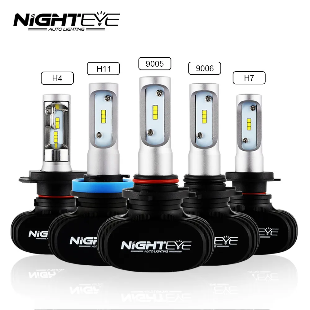 Nighteye авто светильник ing 6500K H4 H7 H8 H9 H11 светодиодные лампы для автомобильных фар s