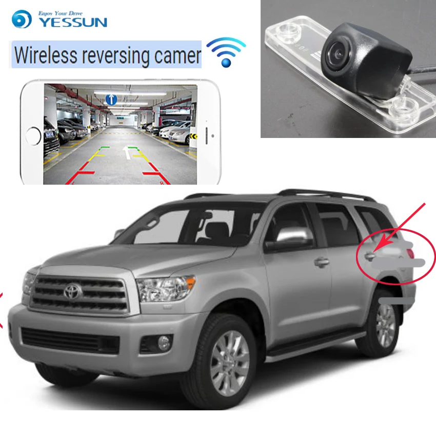 YESSUN для Toyota Sequoia Platinum mk2 2008 ~ 2014 4 светодиода автомобиля новый HD CCD ночное видение