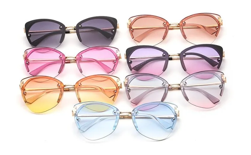 

Cat Eye Sunglasses Women Vintage Luxury Brand Designers Retro Female Sun Glasses For Women lentes 100% UV400 Eyewear 5375