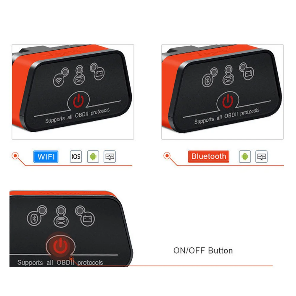 Диагностический прибор Vgate icar2 Bluetooth сканер для диагностики ошибок двигателя