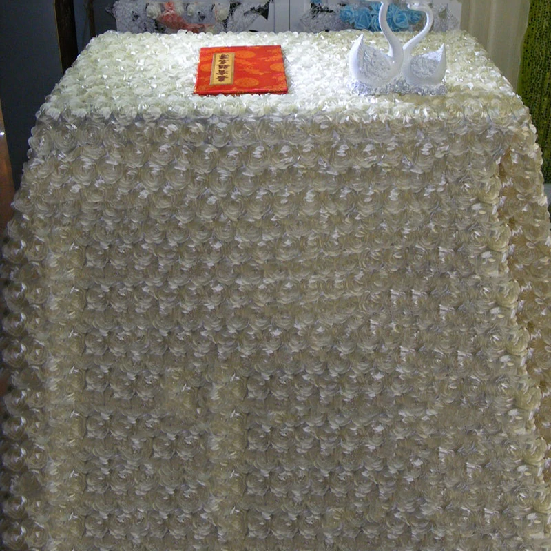 Новинка 140 см ширина атласная ткань 3D цветок розы для прохода свадьбы ковер