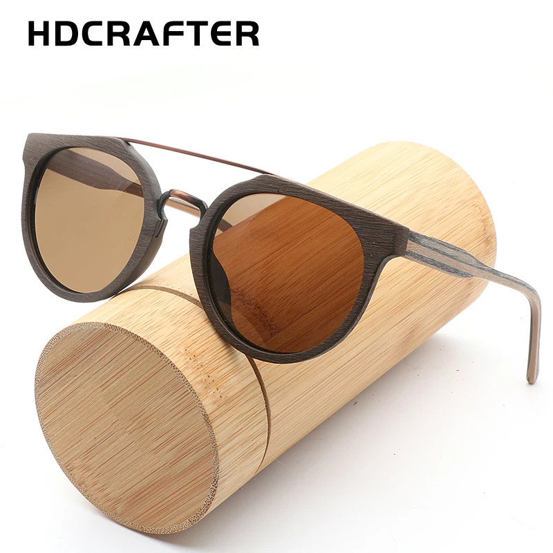 Солнцезащитные очки HDCRAFTER мужские/женские круглые поляризационные в стиле ретро