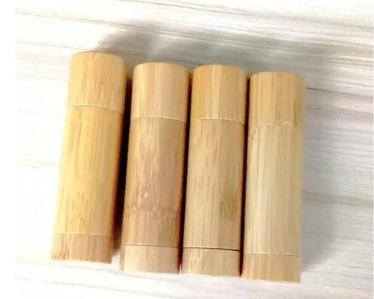 

Bamboo DIY design empty lip gloss container lipstick tube, lip balm cosmetic packaging containers SN381