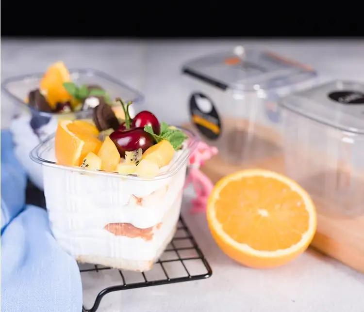 10pcs 400ML clear plastic Jelly cups pudding cup Dessert fruit cake mousse yogurt Ice cream Salad Tiramisu Storage Boxes | Дом и сад