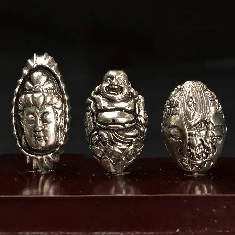 Винтажный металлический сплав тибетского серебра Непальские бусины Будды шармы