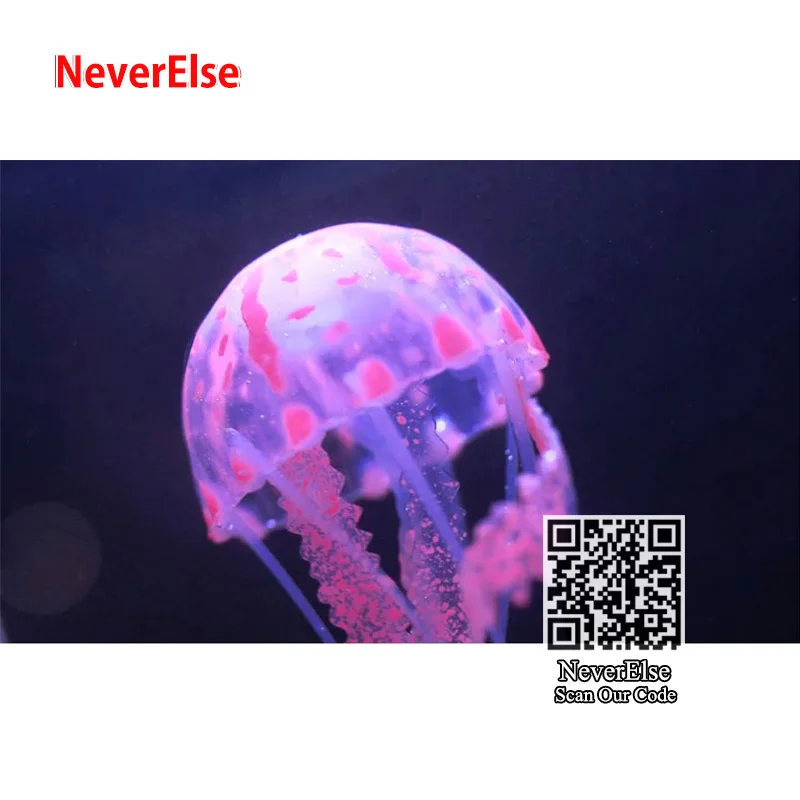Jellyfish Украшение в виде Медузы для аквариума, аксессуары для аквариума, светится в темноте, с помощью силикона, 3 размера(случайный цвет - Цвет: Jellyfish