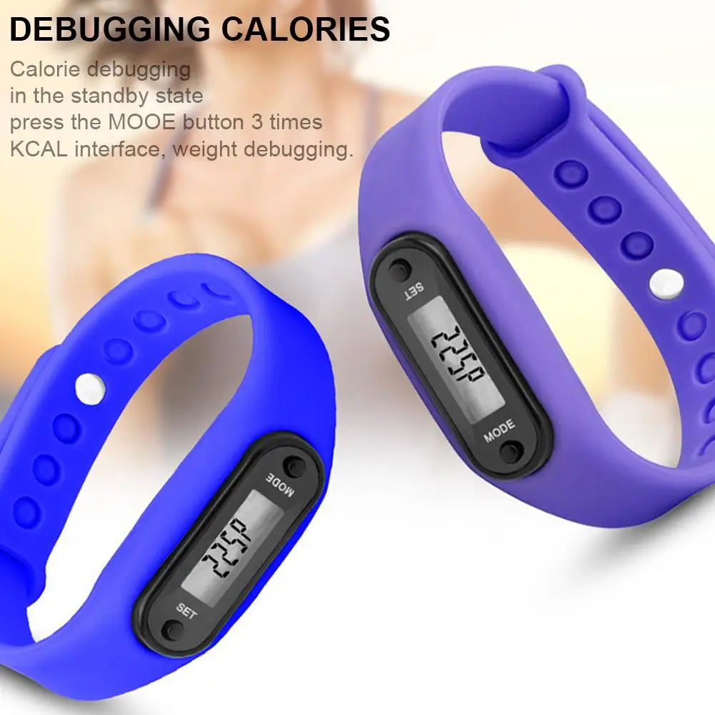 2 шт. шагомер Цифровой ЖК-измеритель дистанции ходьбы бега шаг трекер счетчик