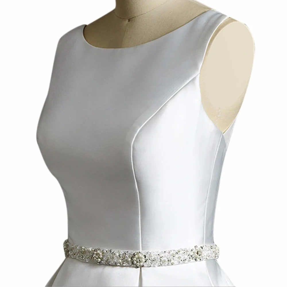 Винтажное белое короткий цвет слоновой кости свадебное платье трапециевидной