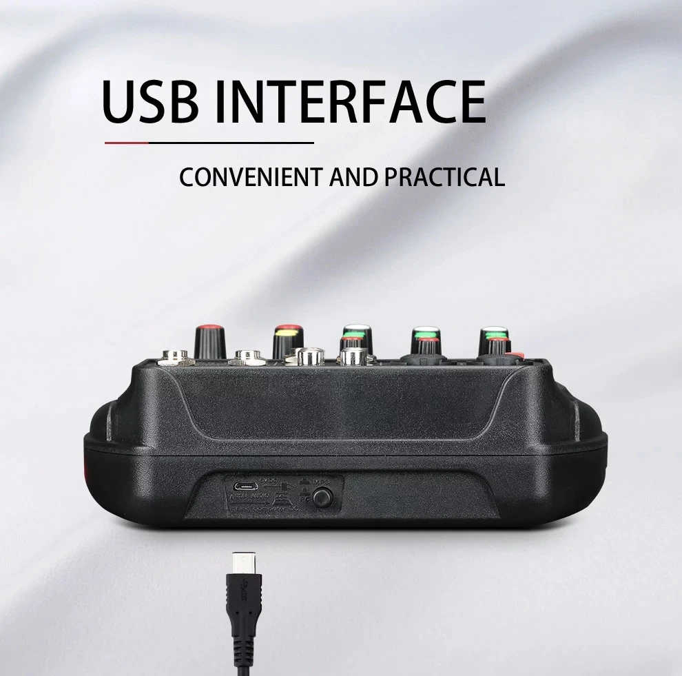 A4 микшерный пульт с Bluetooth записью мини аудио микшер с USB Профессиональный 4 канала DJ караоке KTV встречи
