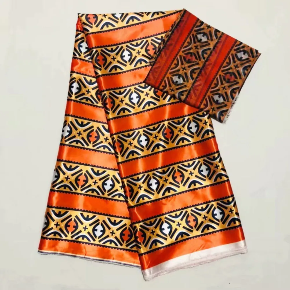 colorful african lace fabric pure silk wax fabric satin dress stretch fabric ankara wax prints pattern for swimsuit 4+2yard/lot