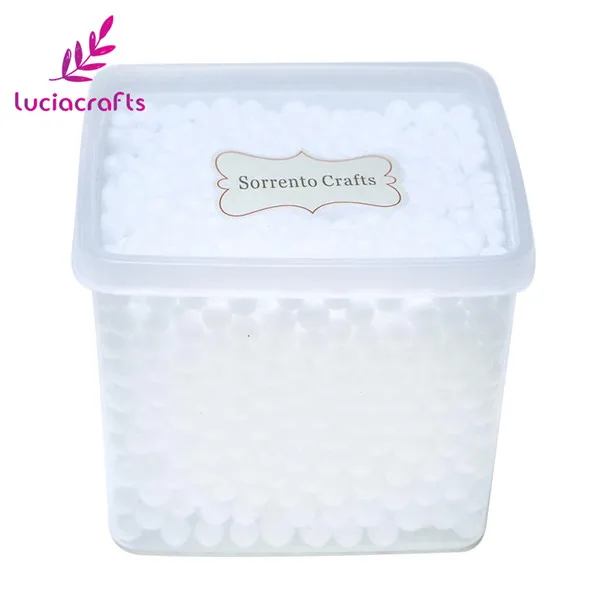 C2 White Lucia crafts 1 кор./лот(около 1500 шт) для детей возрастом от 5 до 10 мм Мини пенопластовые шарики для свадьбы/вечерние для художественного оформления ногтей, ручная работа аксессуары Z0102 - Цвет: C2 White