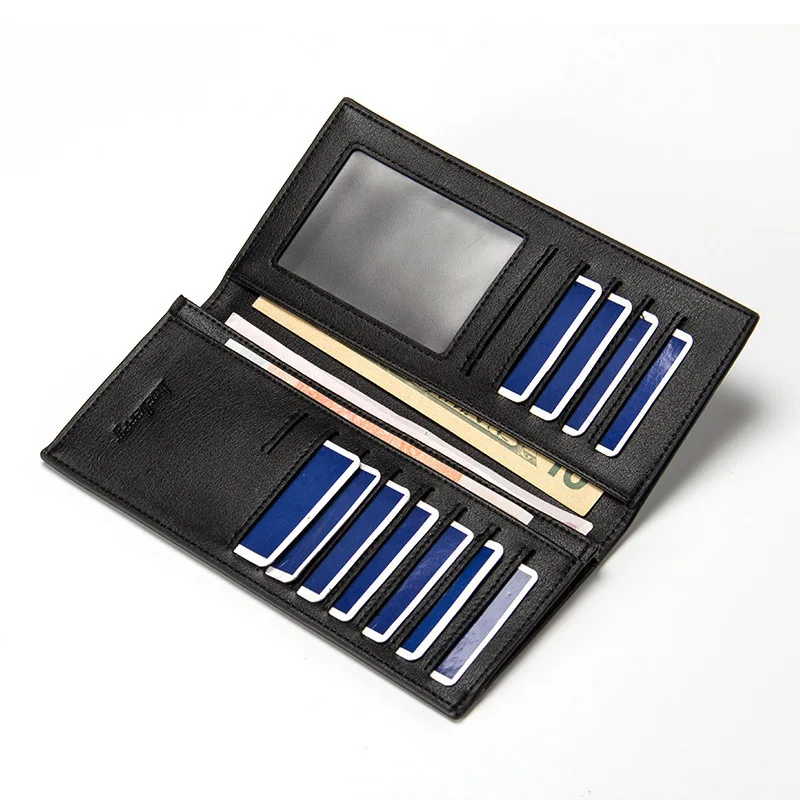 Quality New Men's Long Wallets Black Brown Ultrathin Business Casual Multi-Bits ID Credit Card Holder Purse Wallet Free Shipping | Багаж и