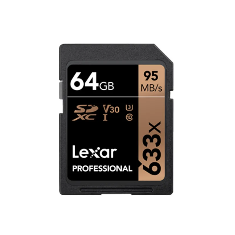64GB Lexar 633x sd-карта класс 10 UHS-I 32 Гб 16 Гб Высокая скорость 95 м/с V30 64 Гб 128 ГБ U3 карта памяти для камеры 1080p HD 4K - Емкость: 64GB