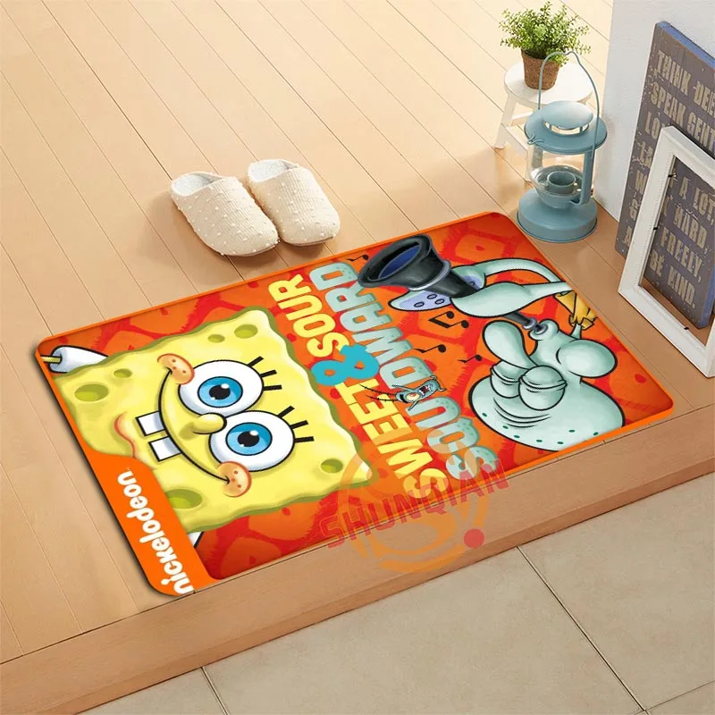 Пользовательские Губка Боб Коврик для ванной коврики для ног Pad Home Decor Ванная комната коврики дверной коврик A320#24 - Цвет: Шоколад
